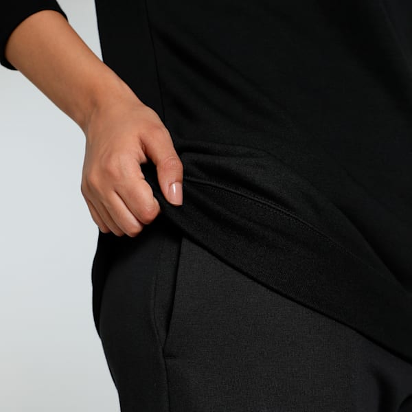 Small No. 1 Logo Women's Relaxed Fit Crew-Neck Sweater, PUMA Black, extralarge-IND