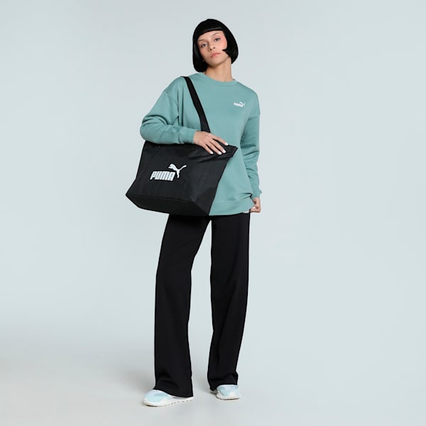Small No. 1 Logo Women's Relaxed Fit Crew-Neck Sweater, Green Moon, extralarge-IND