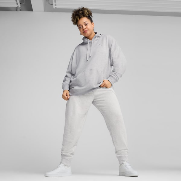 Sudadera holgada Essentials para mujer, Light Gray Heather, extralarge