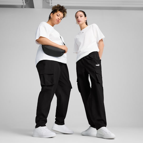 Cargo pants para mujer Small No. 1 Logo Essentials, PUMA Black, extralarge