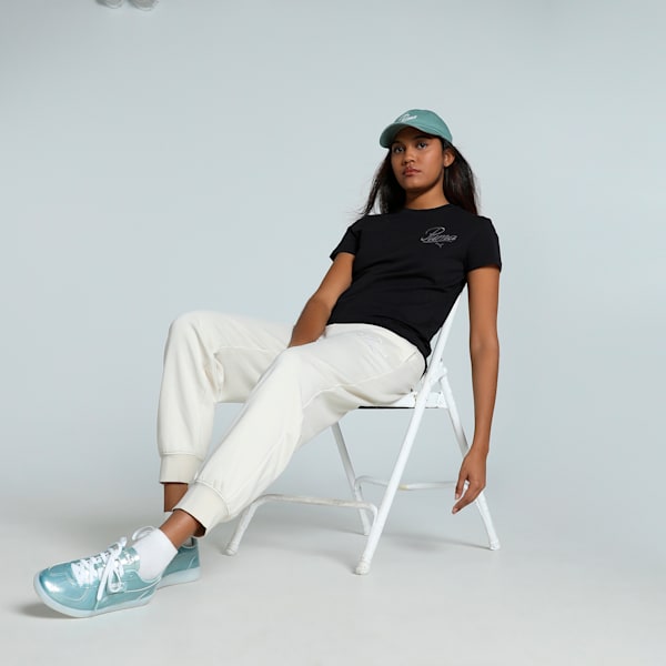 SCRIPT Women's Tee, PUMA Black, extralarge-IND