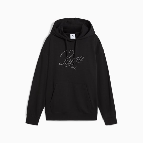 Essentials Script Women's Comfort Hoodie, PUMA Black, extralarge