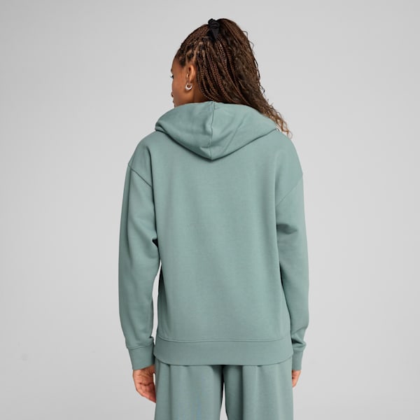 Essentials Script Women's Comfort Hoodie, Green Moon, extralarge