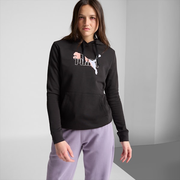 Essentials Logo Lab Women's Hoodie, PUMA Black, extralarge