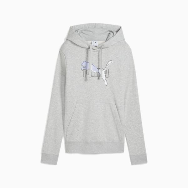 Sudadera con capucha para mujer Essentials logo Lab, Light Gray Heather, extralarge