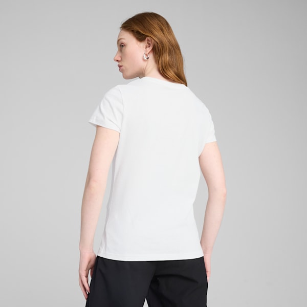 Playera para mujer Essentials Metallic, PUMA White-Metallic gold, extralarge