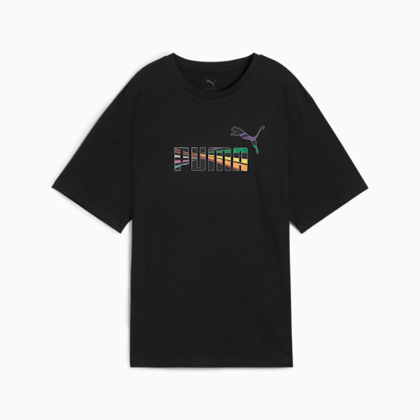 LOVE UNITED Women's Relaxed Fit Tee, PUMA Black, extralarge-IND