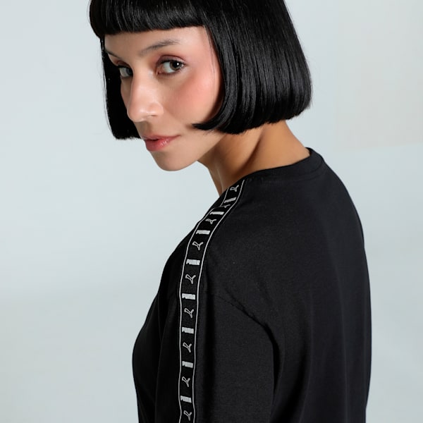 TAPE Women's Relaxed Fit Tee, PUMA Black, extralarge-IND