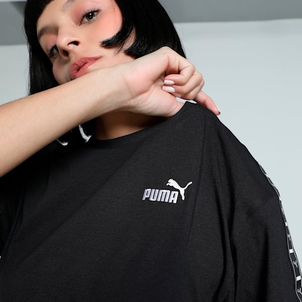 TAPE Women's Relaxed Fit Tee, PUMA Black, extralarge-IND