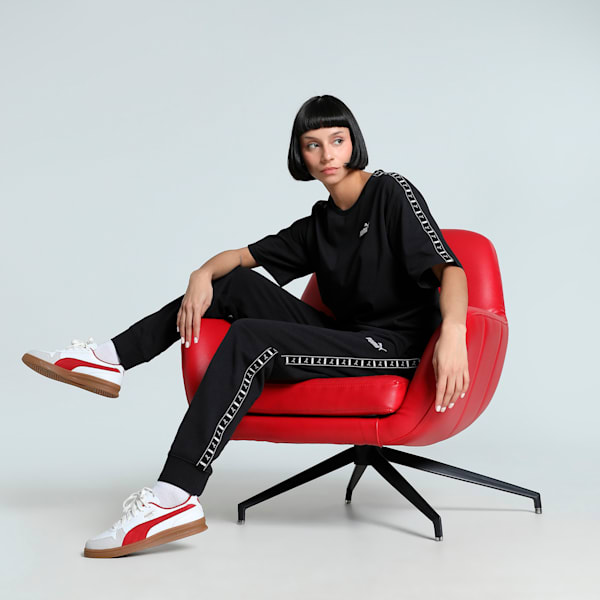 TAPE Women's Relaxed Fit Tee, PUMA Black, extralarge-IND
