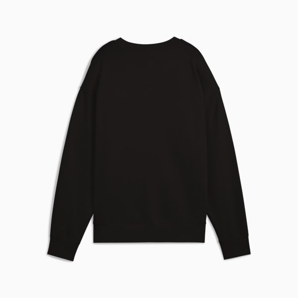 Essentials Elevated Women's Comfort Crew Sweatshirt, PUMA Black, extralarge-IND