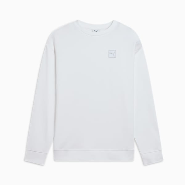 Chandail en molleton à col rond Essentials Elevated Femme, PUMA White, extralarge