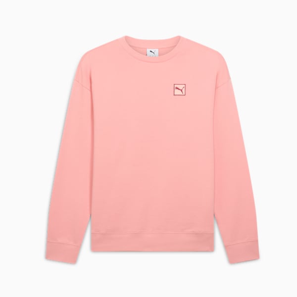 Essentials Elevated Women's Comfort Crew Sweatshirt, Pink Fruit, extralarge