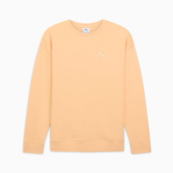 Essentials Elevated Women's Comfort Crew Sweatshirt, Almost Apricot, extralarge