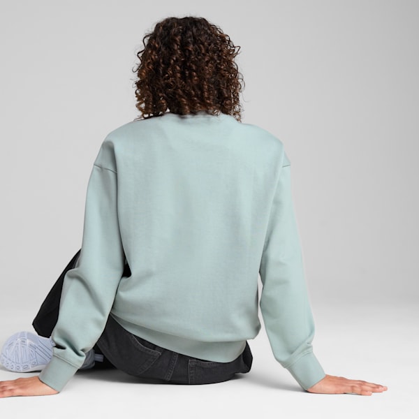 Essentials Elevated Women's Comfort Crew Sweatshirt, Modern Mint, extralarge