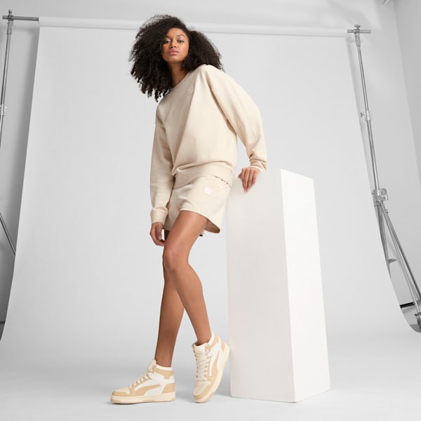 Essentials Elevated Women's Comfort Crew Sweatshirt, Alpine Snow, extralarge