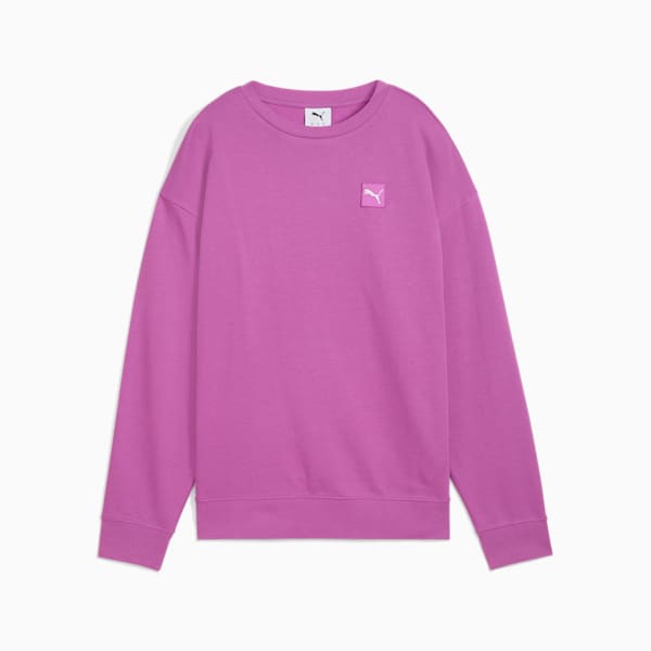Essentials Elevated Women's Comfort Crew Sweatshirt, Wild Berry, extralarge