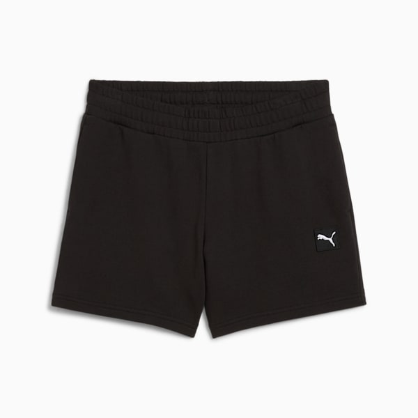 Shorts para mujer Essentials Elevated de tiro medio de 5 pulgadas, PUMA Black, extralarge
