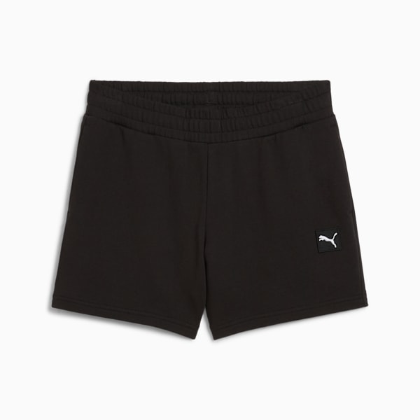 Shorts tiro medio Essentiales Elevated 12cm para mujer, PUMA Black, extralarge