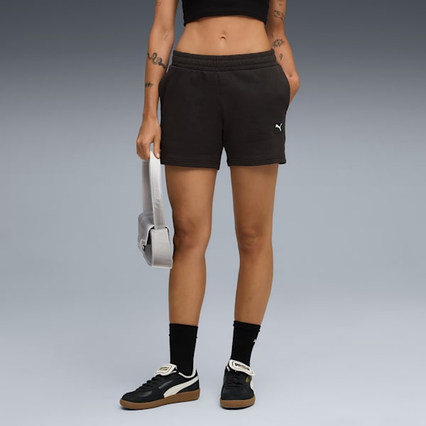Shorts para mujer Essentials Elevated de tiro medio de 5 pulgadas, PUMA Black, extralarge