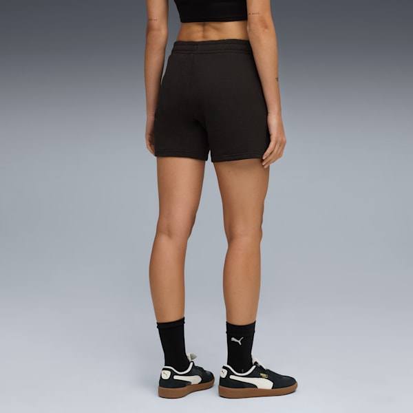 Shorts para mujer Essentials Elevated de tiro medio de 5 pulgadas, PUMA Black, extralarge