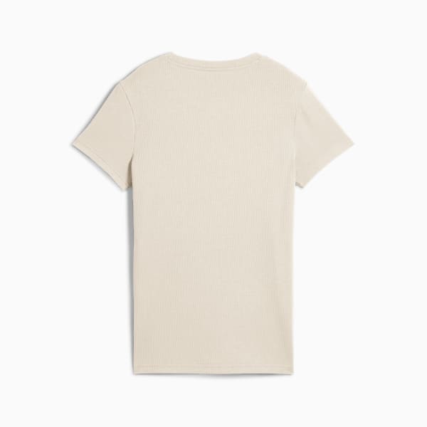 Playera Essentials ELEVATED Rib para mujer, Alpine Snow, extralarge