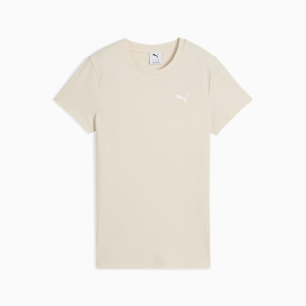 Playera Essentials ELEVATED Rib para mujer, Alpine Snow, extralarge