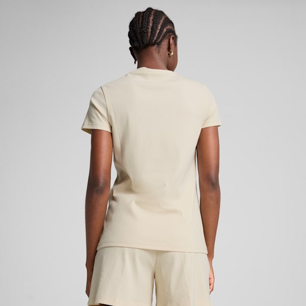 Playera Essentials ELEVATED Rib para mujer, Alpine Snow, extralarge