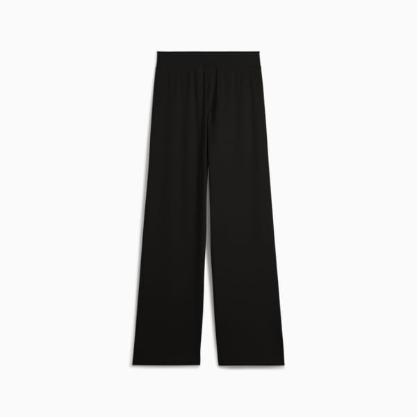 ESS ELEVATED High-Waist Straight Leg Rib Pants Women, PUMA Black, extralarge