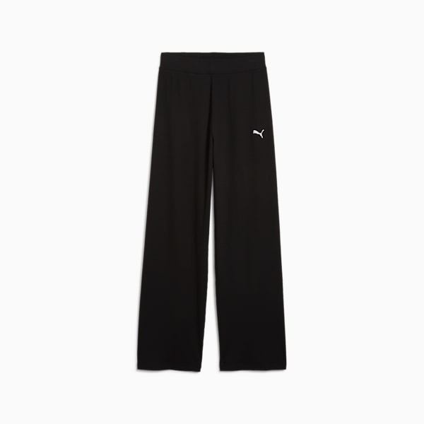ESS ELEVATED High-Waist Straight Leg Rib Pants Women, PUMA Black, extralarge