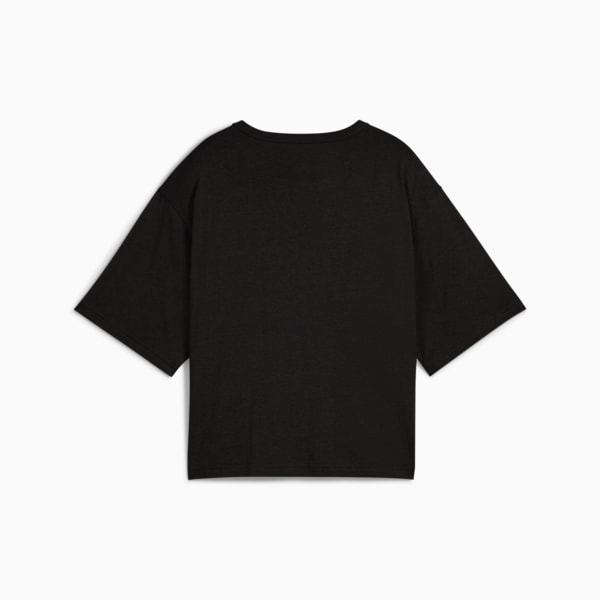 CLASS Women's Relaxed Fit Crop Tee, PUMA Black, extralarge-IND