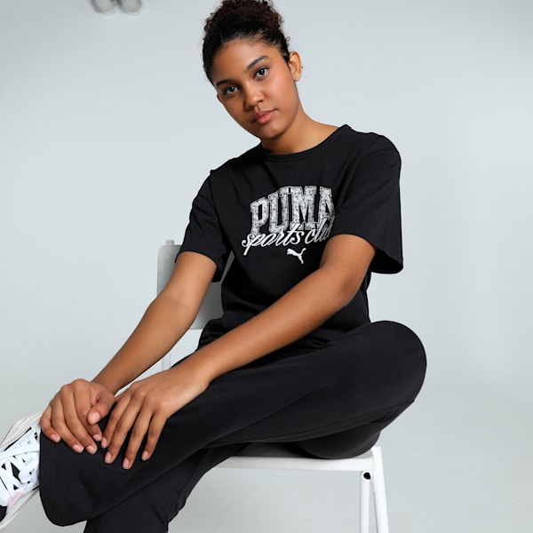 CLASS Women's Relaxed Fit Tee, PUMA Black, extralarge-IND