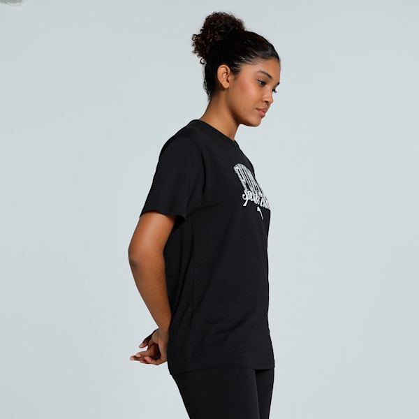 CLASS Women's Relaxed Fit Tee, PUMA Black, extralarge-IND