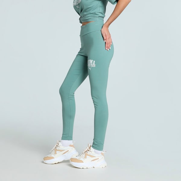 CLASS Women's High-Waist Leggings, Green Moon, extralarge-IND
