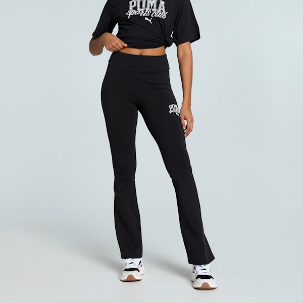 CLASS Women's High-Waist Flared Leggings, PUMA Black, extralarge-IND