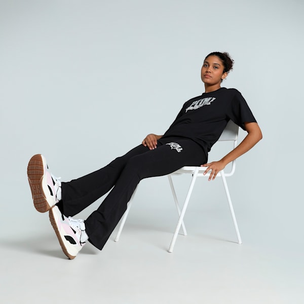 CLASS Women's High-Waist Flared Leggings, PUMA Black, extralarge-IND