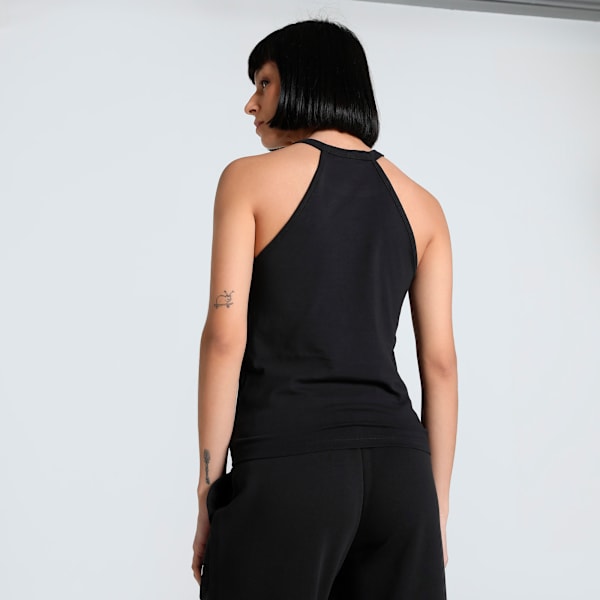 CLASS Women's Slim Fit Short Tank, PUMA Black, extralarge-IND