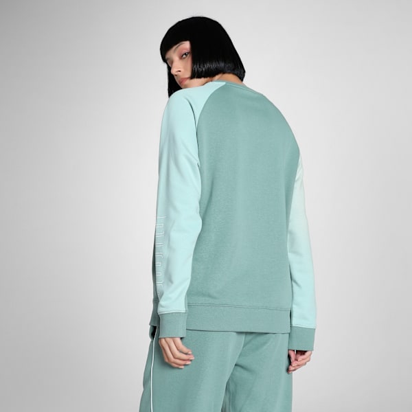 PUMA SPORT Women's Relaxed Fit Crew-Neck Sweater, Green Moon, extralarge-IND