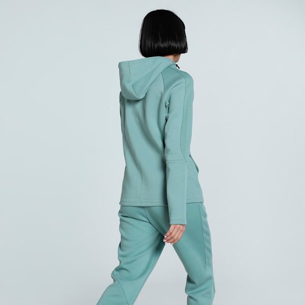 EVOSTRIPE Women's Full-Zip Hoodie, Green Moon, extralarge-IND