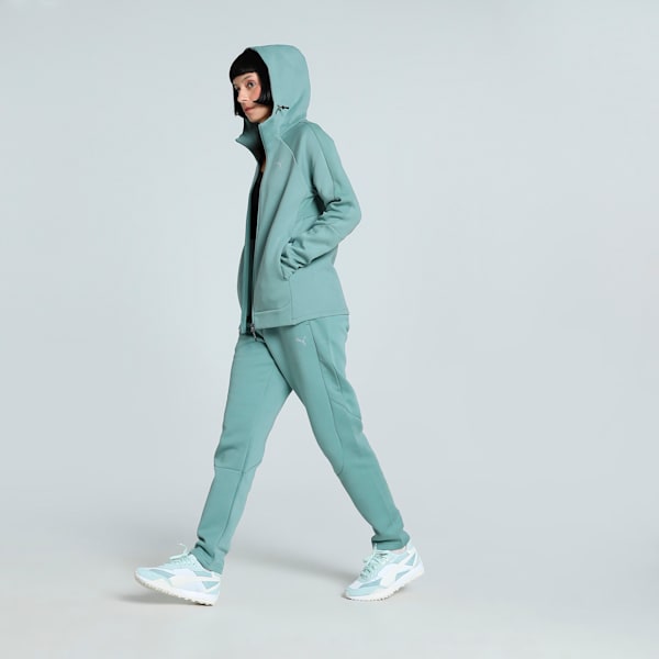 EVOSTRIPE Women's Full-Zip Hoodie, Green Moon, extralarge-IND
