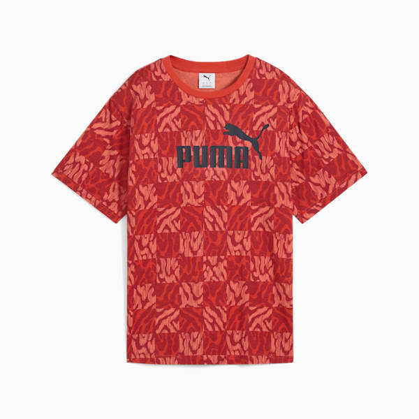 GRAPHIC Women's Relaxed Fit Tee, Red Fire, extralarge-IND