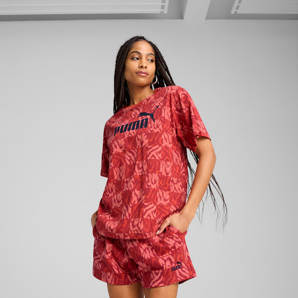GRAPHIC Women's Relaxed Fit Tee, Red Fire, extralarge-IND