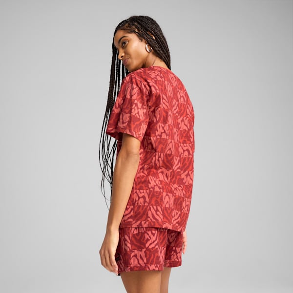 GRAPHIC Women's Relaxed Fit Tee, Red Fire, extralarge-IND