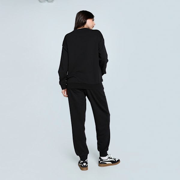 Women's Relaxed Fit Sweatsuit, PUMA Black, extralarge-IND