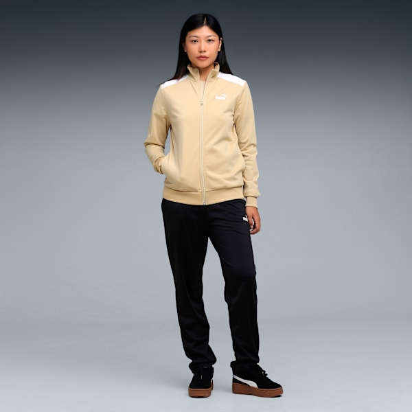 Women's Long Sleeve Zip-Up Tracksuit, Pebble Path, extralarge-IND