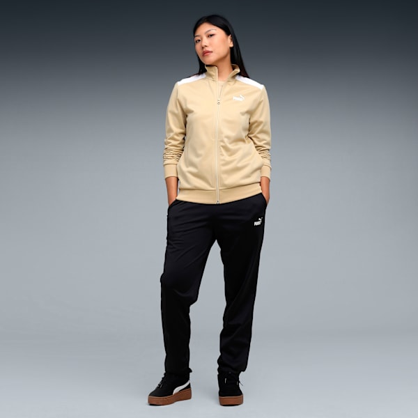 Women's Long Sleeve Zip-Up Tracksuit, Pebble Path, extralarge-IND