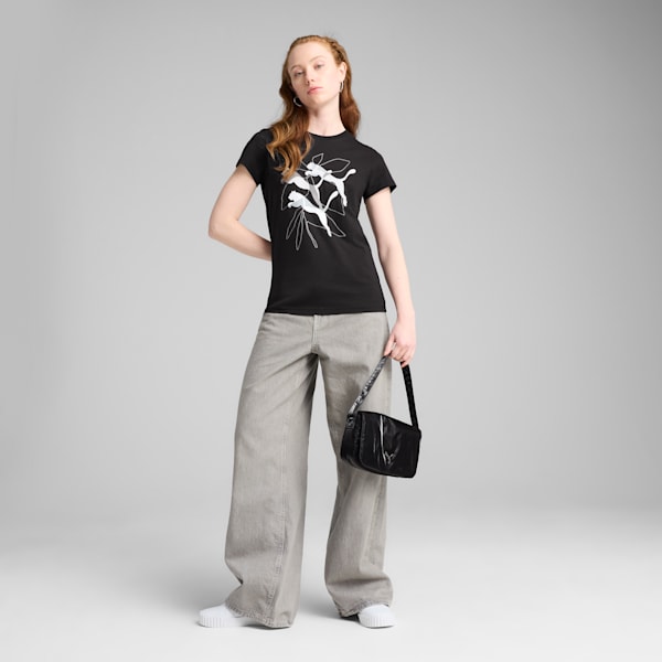 GRAPHICS Branded Leaf Women's Tee, PUMA Black, extralarge-IND