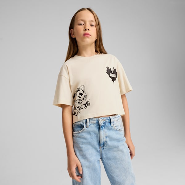 Youth Graphic Short Length Relaxed Fit Tee, Alpine Snow, extralarge-IND