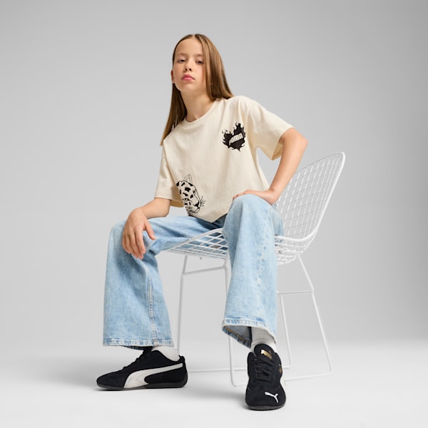 Youth Graphic Short Length Relaxed Fit Tee, Alpine Snow, extralarge-IND