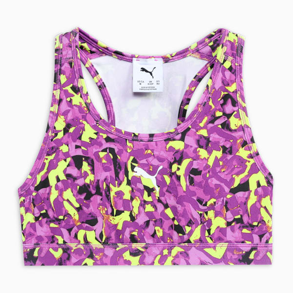 Train All Day Youth Printed Training Bra, Lemon Sherbert, extralarge-IND